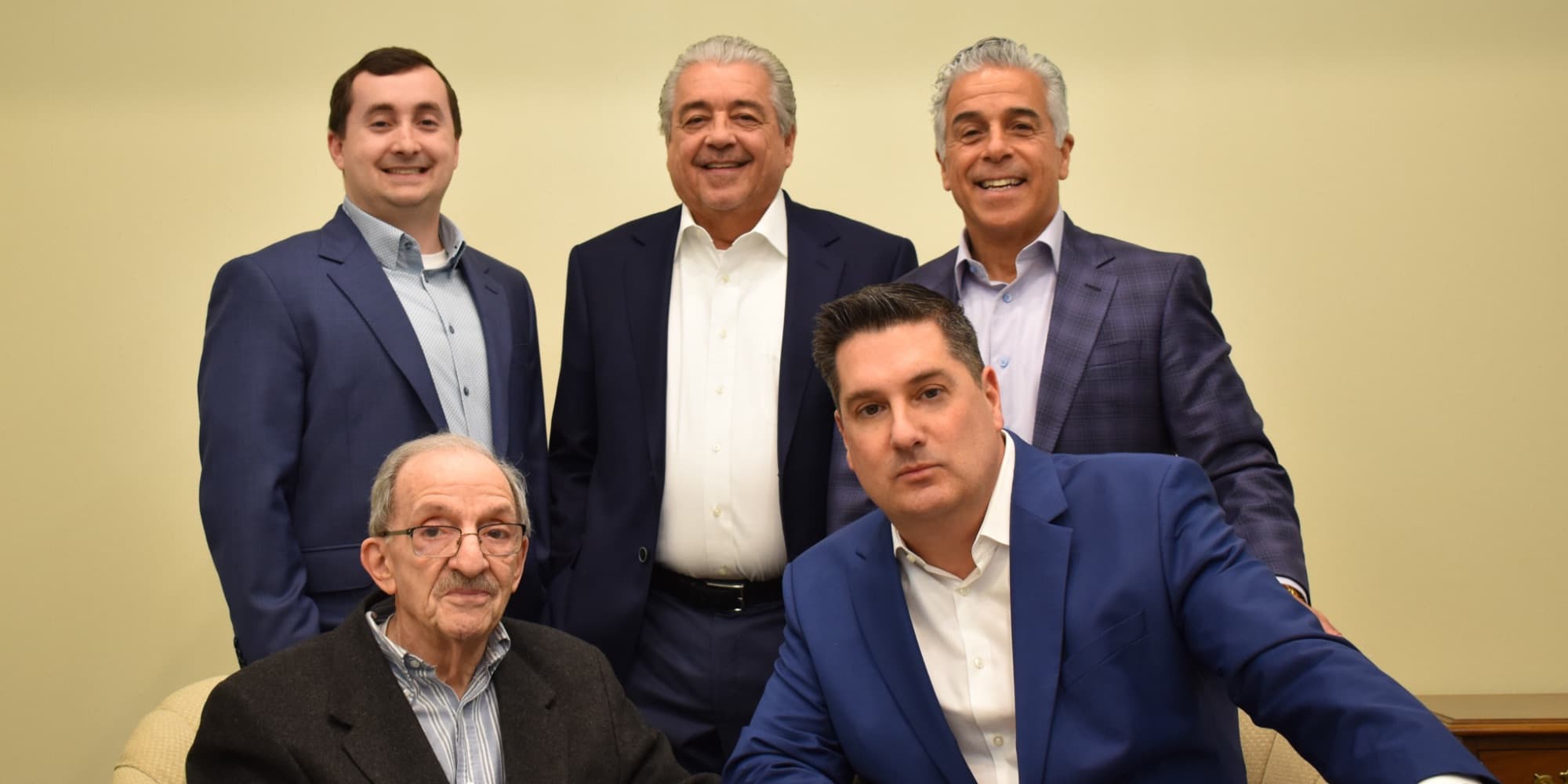 The five attorneys of the LoRicco Law Firm, photographed at 216 Crown Street.